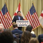 Governor Ron DeSantis and his “Freedom” train rolls into Tampa Bay.